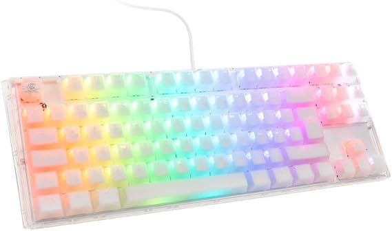 Ducky One 3 TKL Aura Clear White Hotswap RGB Double Shot ABS Mechanical Keyboard (Gat Baby Kangaroo)