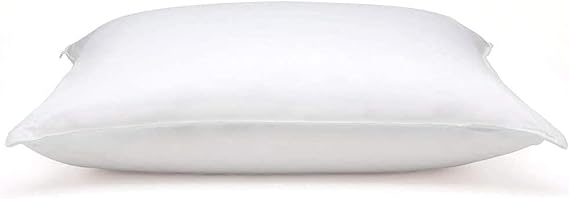 DOWNLITE Flat & Soft Down Pillow Hypoallergenic Premium Down (Not Feathers) Standard Size, 20 x 26