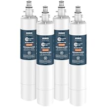 Crystala Filters Replacement for GE RPWFE, RPWF (with CHIP) Refrigerator Water Filter, Compatible with WSG-4, WF277, GFE28GMKES, PFE28KBLTS, GYE22HMKES, DFE28JSKSS, GFE28GYNFS, GFD28GYNFS, 4 Pack