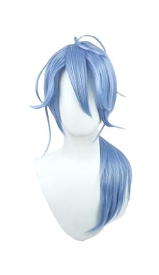Long Blue Hair Straight Hair Anime Cosplay Fiber Wig Cosplay Costume Wigs Blue