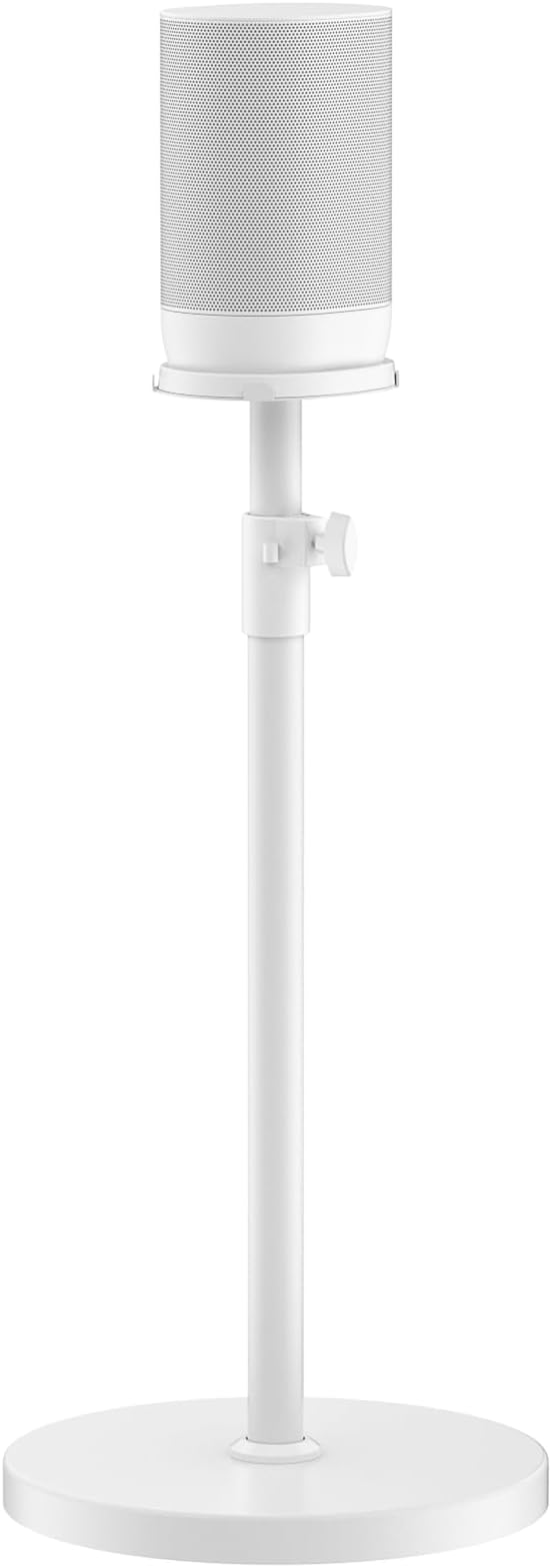 Height-Adjustable Speaker Stand for Sonos Move Stand, Heavy-Duty Floor Stand for Sonos Move & Move 2 with Concealed Power Cord Design, Easy Installation, White