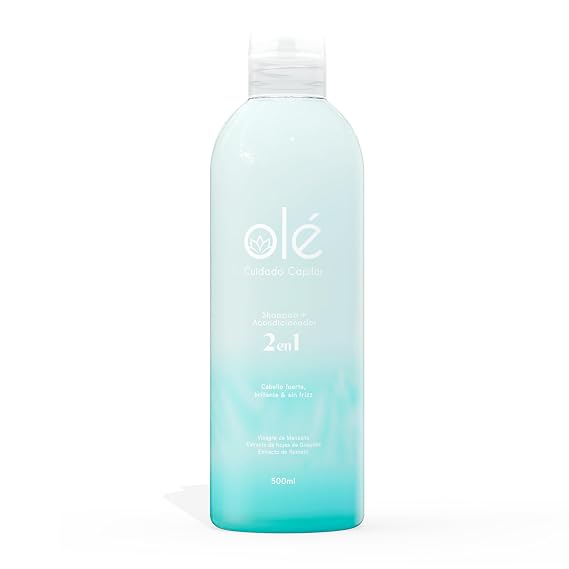 OLE Shampoo + acondicionador control frizz vinagre de manzana.