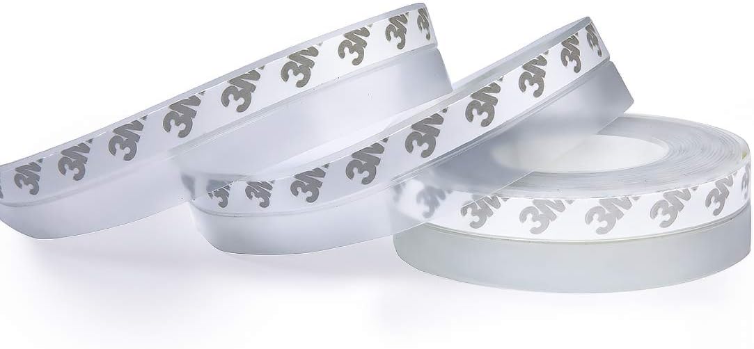 Silicone Seal Strip,Weather Stripping for Door or Window,Weatherproof Soundproof Self Adhesive Door Strip Bottom, Door Draft Stopper Silicone Strip Tape for Doors Windows and Shower Glass Gaps