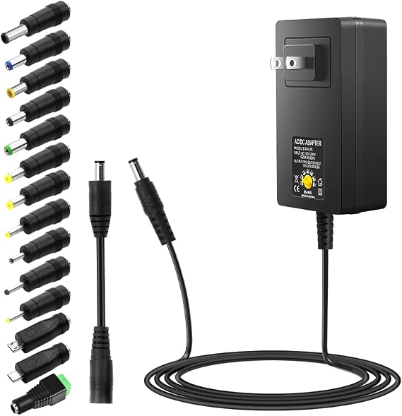 48W Universal Power Supply 9V 12V 15V 17V 19V 20V 24V 2A AC/DC Adapter