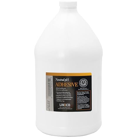 Lineco Neutral pH Adhesive, All-Purpose Glue, 1 Gallon, White, 1 Pack | Acid Free, Dries Clear, Remains Flexible, Used for Bookbinding and Book Repair, Framing, Collages, Paper Art and Crafts