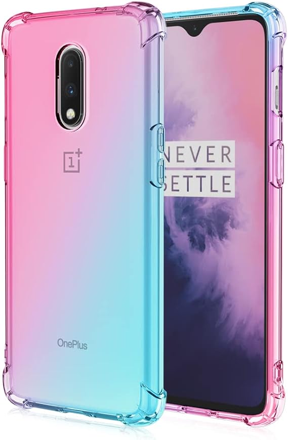 Case Compatible with OnePlus 6T, Slim Soft TPU Shockproof Anti-Scratch Phone Case Cover with Reinforced Corner Bumper