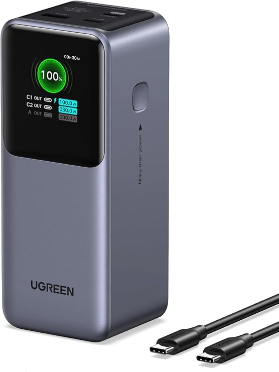 UGREEN Nexode 20000mAh 130W Portable PD Power Bank for MacBook Pro 16