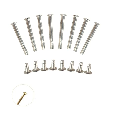 8 Pack Folding Hand Fan Axle Rivet Replacement 25mm 1inch Folding Hand Fan Rivets Parts for Foldable Chinese Japanese Vintage Bamboo Silk Fan Handheld Fans Rave Fan