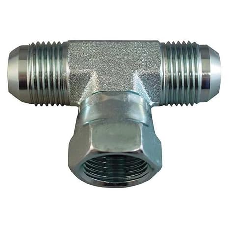 Eaton Aeroquip 203101-6-6S Swivel Nut Branch Tee, JIC 37 Degree End Types, Carbon Steel, 3/8 JIC(f) x 3/8 JIC(m) End Size, 3/8" Tube OD