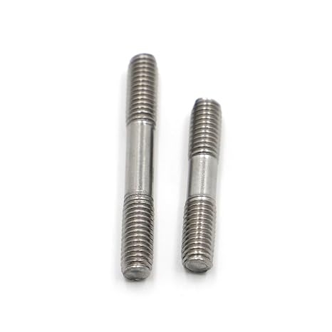 M3 M4 M5 M6 M8 Metric 304 Stainless Steel Stud Bolts Screw Rod Tooth Stick Double Head Stud Srod Bolt GB901(16mm,M5 2pcs)