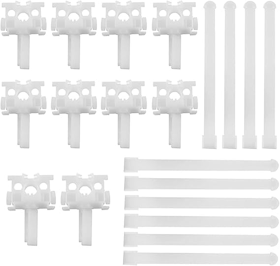 10PCS Vertical Blind Repair Carrier Bracket Kit, White