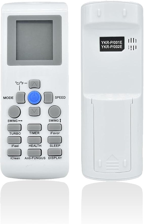 AC Remote Control for AUX Air Conditioner A/C YKR-P/001E YKR-P/002E YKR-P/003E YKRP/001E YKRP/002E YKRP/003E YKRP001E YKRP002E YKRP003E Replacement Celsius Fahrenheit Switch