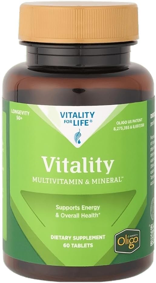 Melaleuca Multivitamin & Mineral Longevity Supplement for Men & Women 50+, Powered by Oligo (60 Tablets) Supports Energy & Overall Health / Organically Bound for Maximum Absorption and Antioxidant Protection