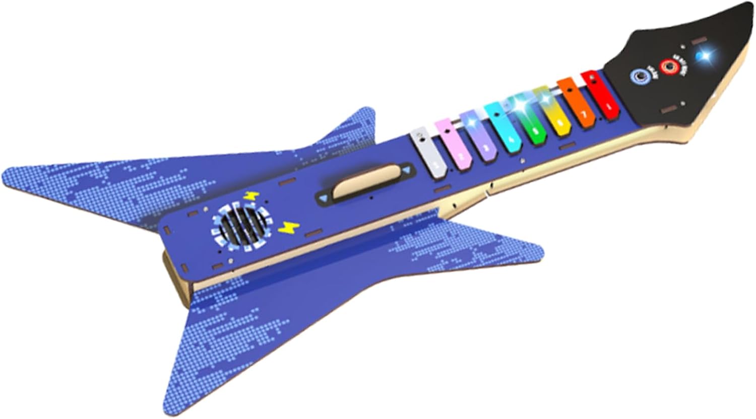 Diy Guitar Kit, Hands-On Learning, 20x5.5x46cm, Scie-nce Can Musical Instruments, Electric Guitar Diy Build Kit, Child-Safe, For 5 6 7 8 9 Boys Girls