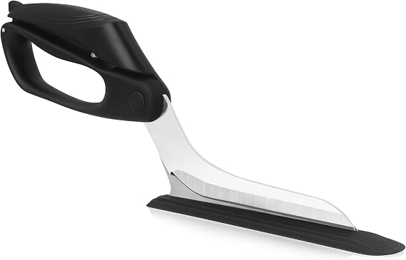 Pizza Scissors with Integrated Pizza Server - 30 cm Stainless Steel Pizza Scissors Self-Standing & Dishwasher Safe - Kitchen Accessories Gift