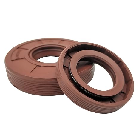 Unifizz Fluorine Rubber Oil Seal 16mm Inner Dia 29mm OD 7mm Thick TC Rubber Cover Double Lip Seals for Mechanical Motive Axle Shaft, Jujube Red 2 PCS