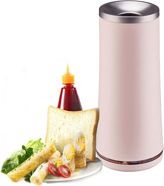 Egg Cooking, Electric Egg Roll Maker, Vertical Non-Stick Simple Quick Egg Cooker, Automatic Egg Roll Machine, Breakfast Sandwich Maker, Hot Dog Master Rapid Sausage Boiler Cooker, Pink