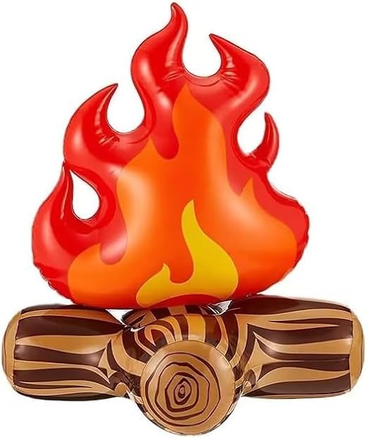 1Pc Inflatable Campfire Props Camping Party Campfire Party Scene Decoration, Halloween Party Accessories Kids' Multi Item Party Favor Packs (12 Inch)