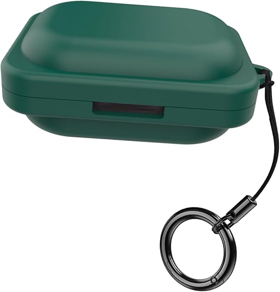 case Compatible with Nothing Ear a Cover Wireless Earbuds Silicone Material Shockproof Unique Portable Protective Cover with Carabiner (Green)