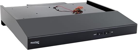 RecPro RV Range Hood | Charcoal Filter & LED Light | Black