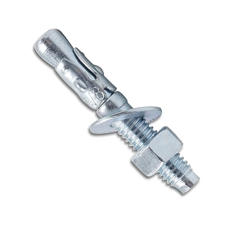 3/8" x 2-1/2" Concrete Wedge Anchors, Zinc Plated Concrete Anchors