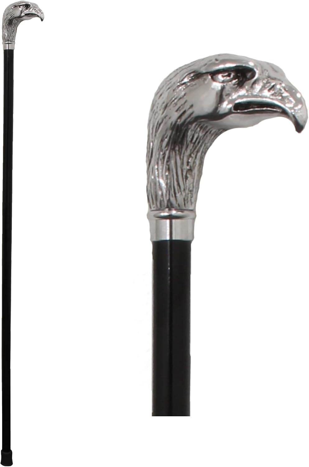 WALKING-STICK Silver-coloured EAGLE, Cane with 35.5 inches, Elegant shape