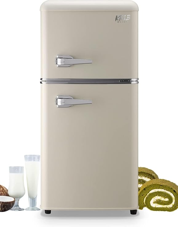 3.5 Cu.Ft Refrigerator with Freezer Top-Freezer Compact Refrigerator White
