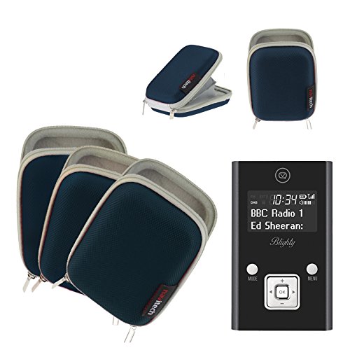 Navitech Portable Blue Hard Water Resistant mp3  Mini DAB FM Digital Music Player Radio CaseCover Compatible With Roberts Radio Sports