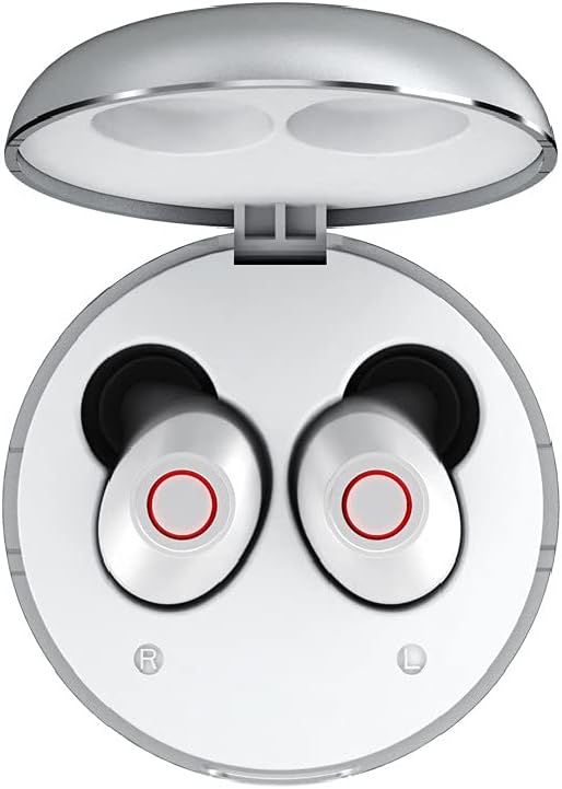 Mini Wireless Earbuds Bluetooth 5.0 Headphones Hifi Quality Sound And Noise Cancelling TWS Stereo Earphones with Charging Case, Touch Control Headsets for Sports Music,White
