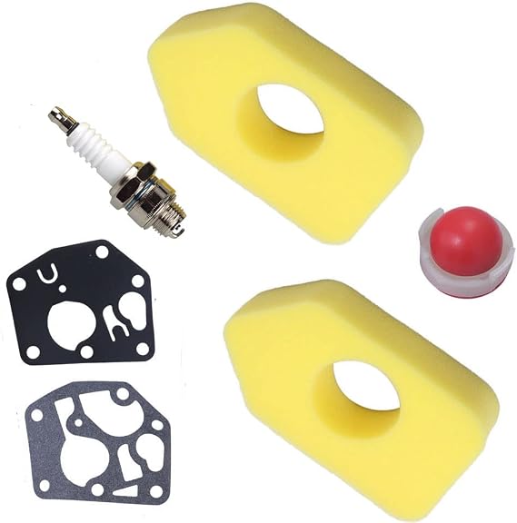 698369 Air Filter + 495770 795083 Gasket Diaphragm 694394 494408 Primer Bulb for 3.5-4.5 HP Classic Sprint Quattro Engine
