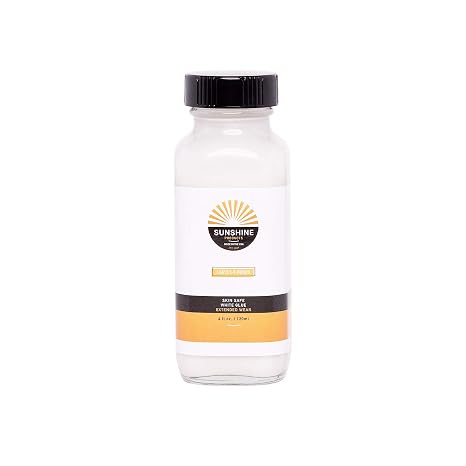 Sunshine Bond Skin Safe White Glue Hair Replacement Adhesive - Extended Hold for Poly and Lace Hairpiece, Wig, Toupee Systems - Invisible, Waterproof Bonding Glue (4oz)