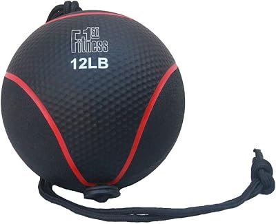 Fitness First Power Rope Medicine Ball Black