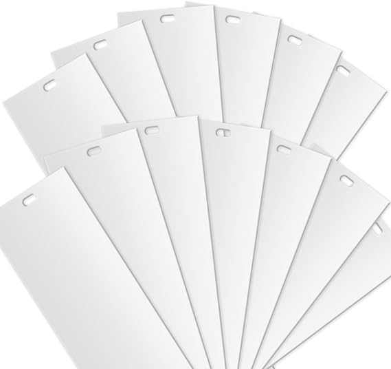 30 Pcs 82.5" Vertical Blinds PVC Vertical Window Blinds White Replacement Slats Parts for Sliding Glass Door Patio Door Window