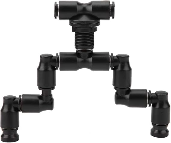 Maxmartt Reptile Fogger Spray Nozzles, 360 Adjustable Detachable Nozzle, Black Misting Spray Nozzles for Aquarium Rainforest