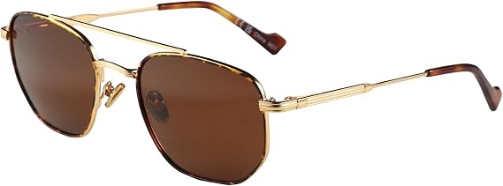 ZENOTTIC Hexagon Aviator Polarized Sunglasses Men Retro Shades for Driving