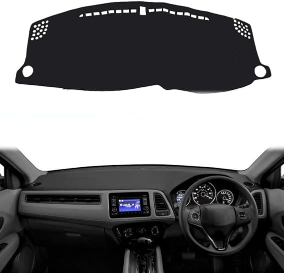 Polyester Flannel Suede Car Dashboard Cover Dash Mat For Honda HRV Vezel 2014 2015 2016 2017 2018 2019 LHD RHD Dashmat Carpet Cape Rug Protector