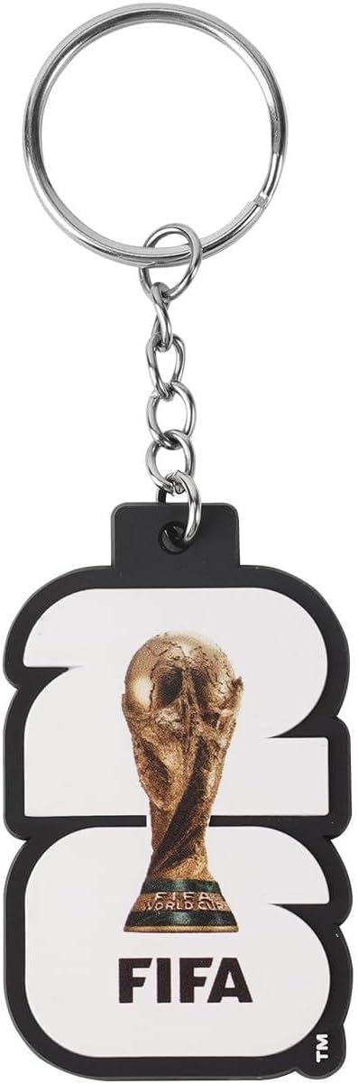 Official FIFA World Cup 2026 Licensed Keychain, Soccer Fan Key Ring, Football Backpack Charm Accessory