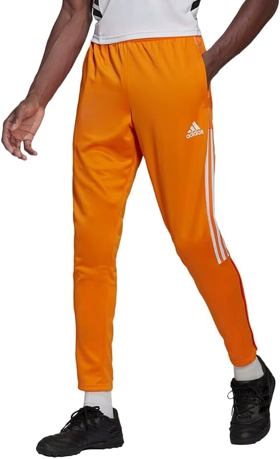 adidas Mens Tiro 21 Track Pants, Orange/White, X-Small