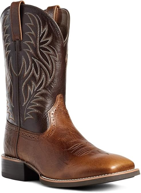 Cowboy Boots Men Boots Casual Work Boots Traditional Embroidered Low Heel Stitching Country Boot Western Boot
