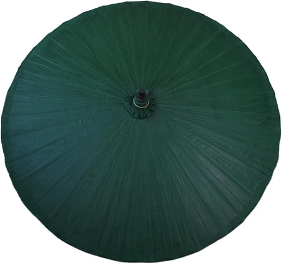 Vintage Garden Umbrella, Handmade Oilcloth Round Umbrella, Portable Outdoor Beach Umbrella, 2M, Bamboo Pole, Sun Shade, Rain Protection