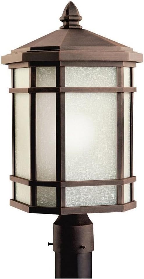 -1 Light Outdoor Post Mount-with Arts and Crafts/Mission Inspirations-20 inches Tall by 10 inches Wide Arts and Crafts/Mission Outdoor Post Lantern 147-Bel-555893