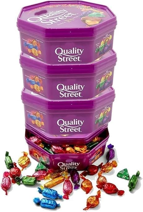 4 x Chocolate Tubs Quality Street Sharing Tub Perfect For Christmas