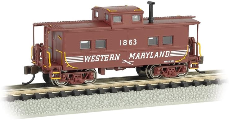 Bachmann Industries #1863 Northeast Steel Caboose Western Maryland Speed Lettering Train Car, N Scale