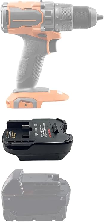 EID DM18AR Battery Adapter for Ridgid AEG Tools, Work for Dewalt 20V Battery and for Milwaukee M18 18V Battery (Adapter Only)