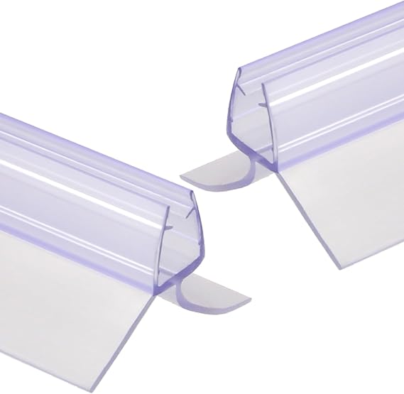 Shower Door Seal Strip 4-6mm Glass, 100cm, 2-Pack