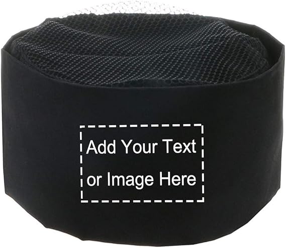 Personalized Custom Chefs Hat Breathable Mesh Top Skull Cap Baker Kitchen Cooking Chef Cap