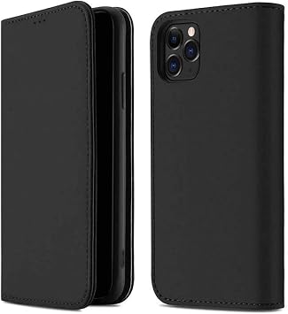 Wallet Case for Apple iPhone 11, Fully Wrapped Magnetic Flip Leather Folio Stent Function Phone Cover Purse [Card Holder] (Color : Black)
