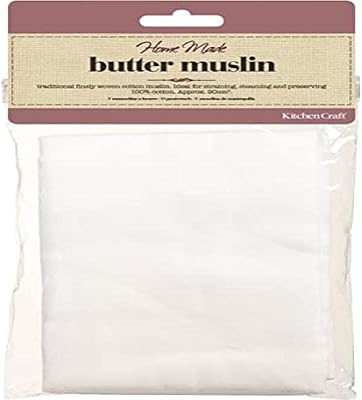 KitchenCraft Home Made Butter Muslin Cloth for Straining, Cotton, 90 cm