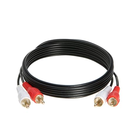 WireZee 2RCA to 2RCA Stereo Audio 3FT Cable - RCA Male to Male Cord for TV, Amplifier, Speaker, DVD, Home Theater, Hi-Fi Sound System Dual RCA Subwoofer Cable Gold-Plated Connectors