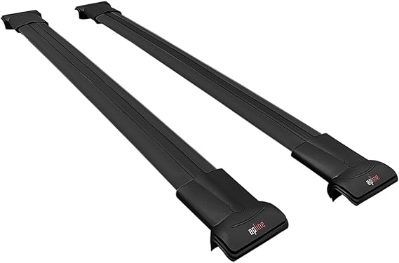 Compatible with Toyota Land Cruiser Prado (J150) 2010-2023 Fly Model Car Roof Rack Cross Bar Black Aluminium 2 Bars